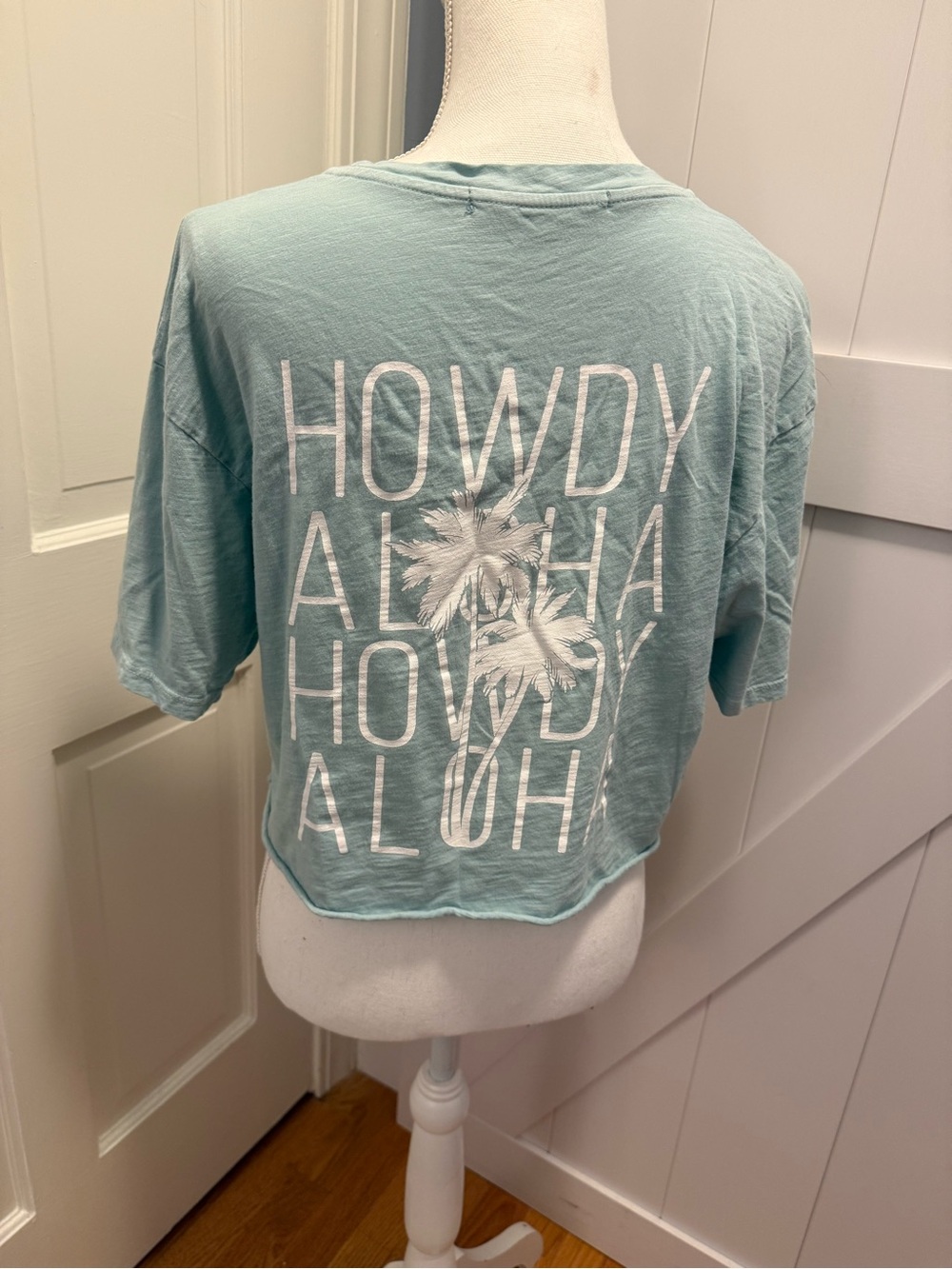 Altar’d State 'Howdy Aloha' Cotton Tee - Seafoam